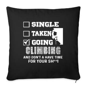 Climbing Relationship Status - Sofa pillowcase 17,3'' x 17,3'' (45 x 45 cm) - black - Front