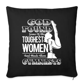 Gymnasts God Made Gymnasts - Sofa pillowcase 17,3'' x 17,3'' (45 x 45 cm) - black - Front