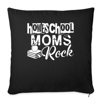 Homeschool Homeschool Moms - Sofa pillowcase 17,3'' x 17,3'' (45 x 45 cm) - black - Front