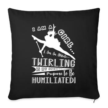 I Am An Athlete - Sofa pillowcase 17,3'' x 17,3'' (45 x 45 cm) - black - Front