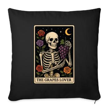 Grape Tarot - Sofa pillowcase 17,3'' x 17,3'' (45 x 45 cm) - black - Front
