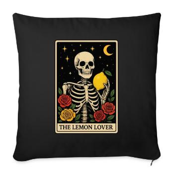Lemon Tarot - Sofa pillowcase 17,3'' x 17,3'' (45 x 45 cm) - black - Front