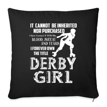 Roller Derby Forever The Title - Sofa pillowcase 17,3'' x 17,3'' (45 x 45 cm) - black - Front