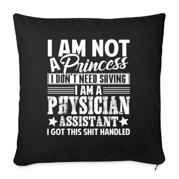 Physician Assistant Proud Physician Assistant - Sofa pillowcase 17,3'' x 17,3'' (45 x 45 cm) - black - Front