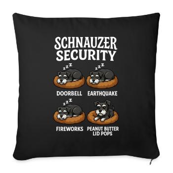 Schnauzer - Sofakissenbezug 45 x 45 cm - Schwarz - Vorne