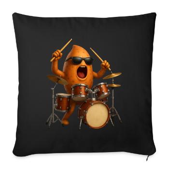 Fûts de patates douces - Housse de coussin décorative 45 x 45 cm - noir - Devant