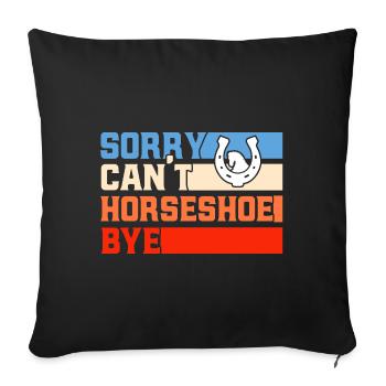 Horseshoe Throwing Game Horseshoe Throwing Horseshoe Throwing - Sofa pillowcase 17,3'' x 17,3'' (45 x 45 cm) - black - Front