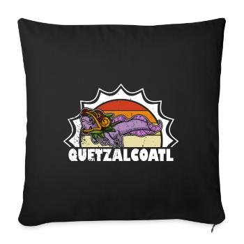 Quetzalcoatl Axolotl Mexique Divinité Aztèque - Housse de coussin décorative 45 x 45 cm - noir - Devant