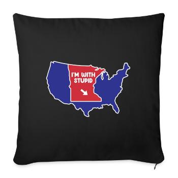 Minnesota Design für patriotische Minnesotaner - Sofakissenbezug 45 x 45 cm - Schwarz - Vorne