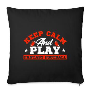 Fantasy Football Champion Draft Day Fantasy Footbal - Sofa pillowcase 17,3'' x 17,3'' (45 x 45 cm) - black - Front
