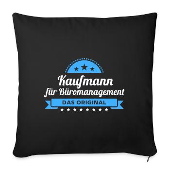 Kaufmann Büromanagement Design für stolze Profis - Sofakissenbezug 45 x 45 cm - Schwarz - Vorne