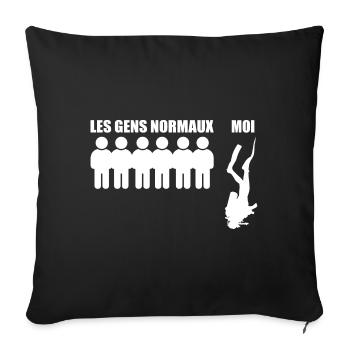 Diving | Diver Gift - Sofa pillowcase 17,3'' x 17,3'' (45 x 45 cm) - black - Front
