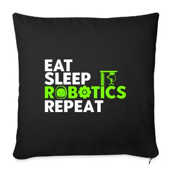 Robot Engineer Teacher Robotics Engineer - Sofa pillowcase 17,3'' x 17,3'' (45 x 45 cm) - black - Front