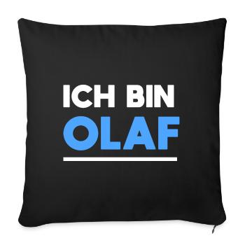 Olaf Name Spruch für stolze Olafs - Sofakissenbezug 45 x 45 cm - Schwarz - Vorne