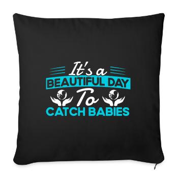 LD Work Obstetrician Obstetrician Gift - Sofa pillowcase 17,3'' x 17,3'' (45 x 45 cm) - black - Front