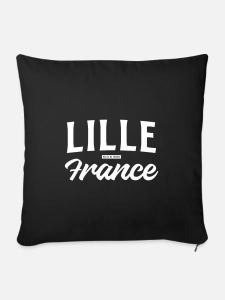 Lille Frankreich - Sofakissenbezug 45 x 45 cm - Schwarz