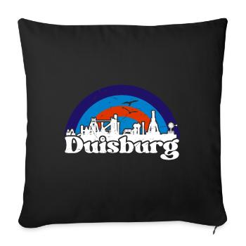 Duisburg Stadt Industrie Kohle Ruhrpott - Sofakissenbezug 45 x 45 cm - Schwarz - Vorne
