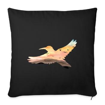 Colibri - Housse de coussin décorative 45 x 45 cm - noir - Devant