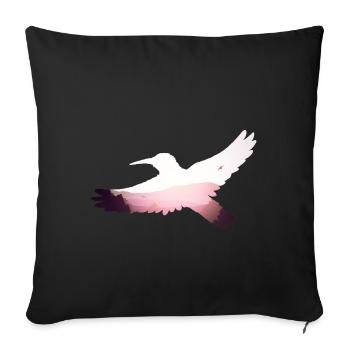 Colibri - Housse de coussin décorative 45 x 45 cm - noir - Devant