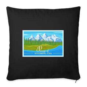 Wyoming Fil-Am Design for proud Pinoys - Sofa pillowcase 17,3'' x 17,3'' (45 x 45 cm) - black - Front