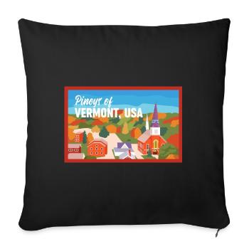Vermont Fil-Am Design pour les fiers Pinoys - Housse de coussin décorative 45 x 45 cm - noir - Devant