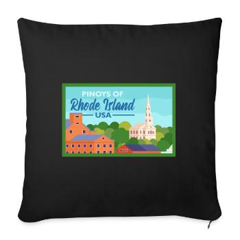 Rhode Island Fil-Am Design pour Proud Pinoys - Housse de coussin décorative 45 x 45 cm - noir - Devant