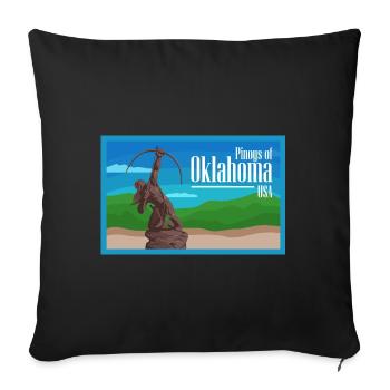 Oklahoma Fil-Am Design for Proud Pinoys - Sofa pillowcase 17,3'' x 17,3'' (45 x 45 cm) - black - Front