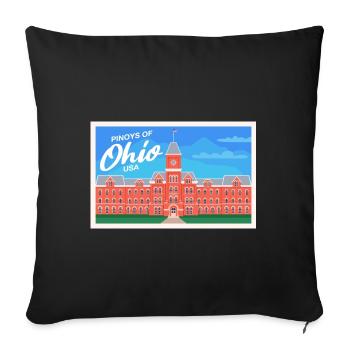 Ohio Fil-Am Design for Proud Pinoys - Sofa pillowcase 17,3'' x 17,3'' (45 x 45 cm) - black - Front