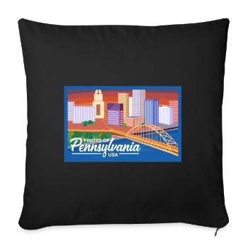 Pennsylvania Fil-Am Design pour les fiers Pinoys - Housse de coussin décorative 45 x 45 cm - noir - Devant