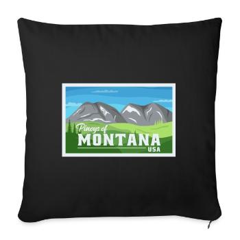 Montana Fil-Am Design for proud Pinoys - Sofa pillowcase 17,3'' x 17,3'' (45 x 45 cm) - black - Front