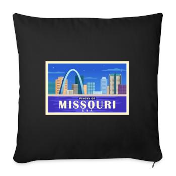 Missouri Fil-Am Design for Proud Pinoys - Sofa pillowcase 17,3'' x 17,3'' (45 x 45 cm) - black - Front