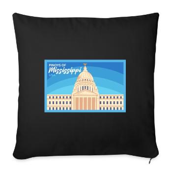 Mississippi Fil-Am design for proud Pinoys - Sofa pillowcase 17,3'' x 17,3'' (45 x 45 cm) - black - Front