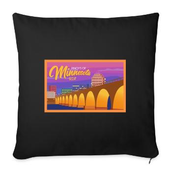 Minnesota Fil-Am Design for Proud Pinoys - Sofa pillowcase 17,3'' x 17,3'' (45 x 45 cm) - black - Front