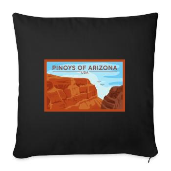 Arizona Fil-Am Design for Proud Pinoys - Sofa pillowcase 17,3'' x 17,3'' (45 x 45 cm) - black - Front