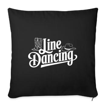 Line Dancing Country Dance - Line Dance Tanzen - Sofa pillowcase 17,3'' x 17,3'' (45 x 45 cm) - black - Front