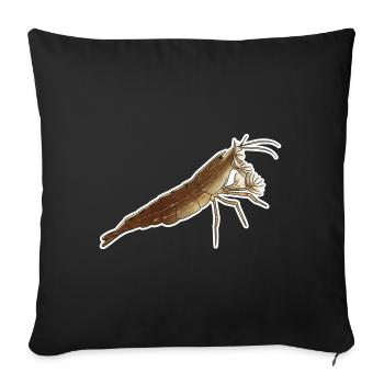Bamboo Shrimp Pet Design for proud shrimp fans - Sofa pillowcase 17,3'' x 17,3'' (45 x 45 cm) - black - Front