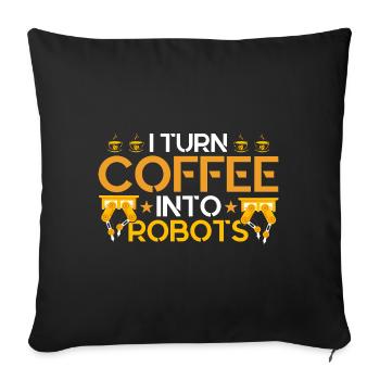 Engineer Teacher Robotics Technology Gift - Sofa pillowcase 17,3'' x 17,3'' (45 x 45 cm) - black - Front