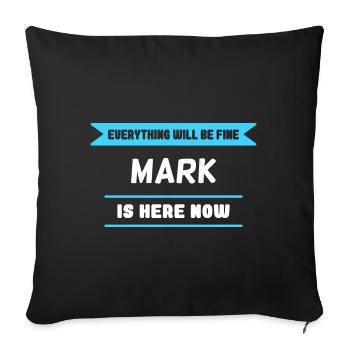 Mark Name Spruch für stolze Marken - Sofakissenbezug 45 x 45 cm - Schwarz - Vorne
