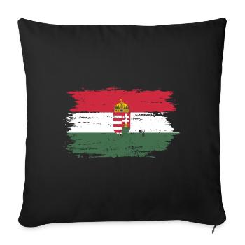 Ungarn Flagge für stolze Deutsch-Ungaren - Sofakissenbezug 45 x 45 cm - Schwarz - Vorne