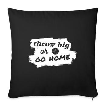 Drôle de dicton de basket-ball - Housse de coussin décorative 45 x 45 cm - noir - Devant
