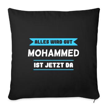 Mohammed Name Design für stolze Mohammeds - Sofakissenbezug 45 x 45 cm - Schwarz - Vorne