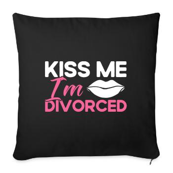 Divorce Divorced Divorced Gift - Sofa pillowcase 17,3'' x 17,3'' (45 x 45 cm) - black - Front
