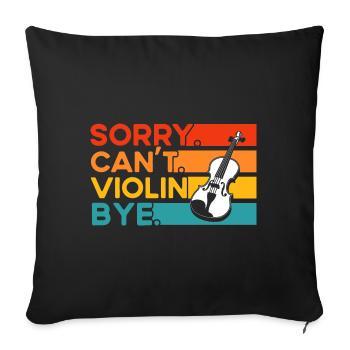 Orchestra Violinist Gift - Sofa pillowcase 17,3'' x 17,3'' (45 x 45 cm) - black - Front