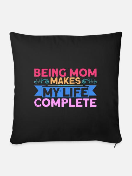 Mutter Mama Großmutter Geschenk - Sofakissenbezug 45 x 45 cm - Schwarz