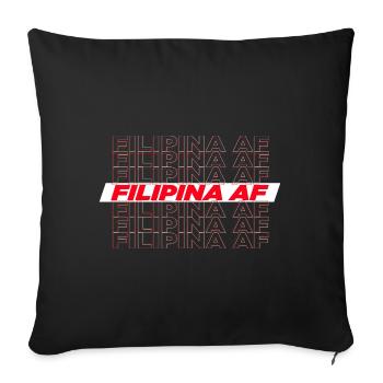 Filipina Design für stolze Pinays - Sofakissenbezug 45 x 45 cm - Schwarz - Vorne