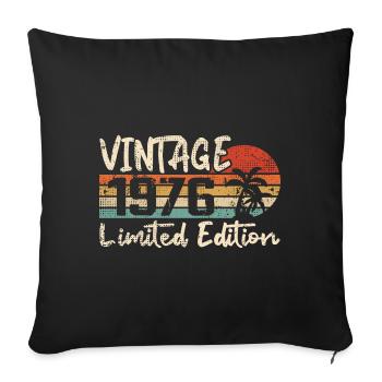 Vintage 1976 Vintage 1976 Birthday Gift - Sofa pillowcase 17,3'' x 17,3'' (45 x 45 cm) - black - Front