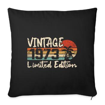 Vintage 1973 Vintage 1973 Birthday Gift - Sofa pillowcase 17,3'' x 17,3'' (45 x 45 cm) - black - Front