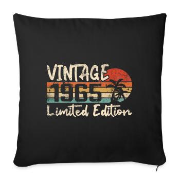 Vintage 1965 Vintage 1965 Birthday Gift - Sofa pillowcase 17,3'' x 17,3'' (45 x 45 cm) - black - Front