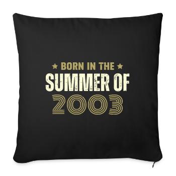 Millésime 2003 Cadeau D'anniversaire 2003 Vintage - Housse de coussin décorative 45 x 45 cm - noir - Devant
