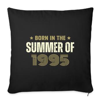 Millésime 1995 Cadeau D'anniversaire 1995 Vintage - Housse de coussin décorative 45 x 45 cm - noir - Devant